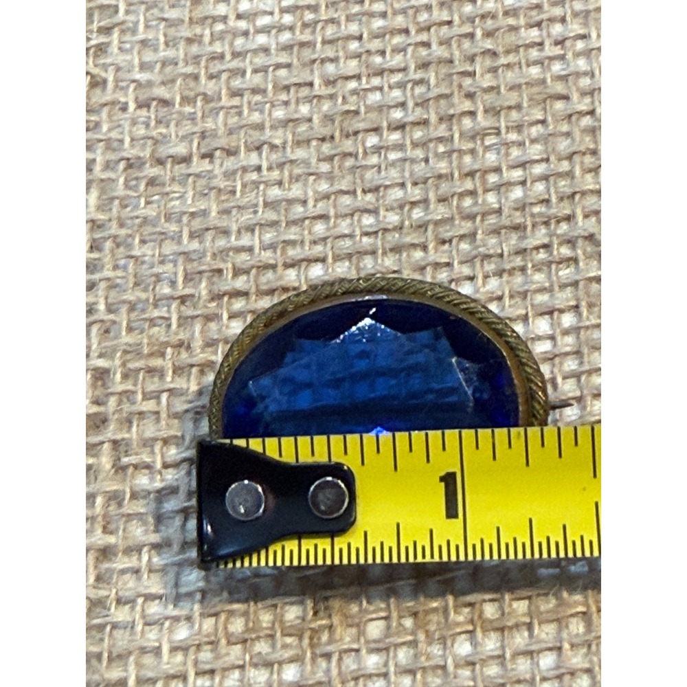 Victorian Antique Open
Scroll Blue Glass Stones Brooch Czech Art
Nouveau*Flaw - Picture 7 of 8